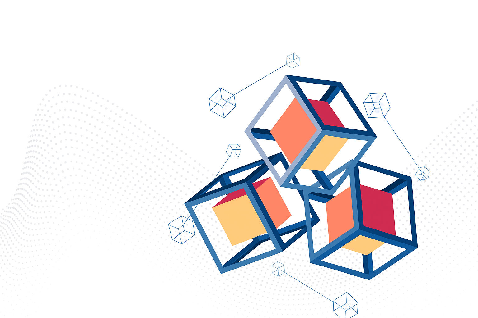 Hero art depicting innovation cubes